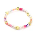 Handmade Polymer Clay Heishi Beaded Stretch Bracelets