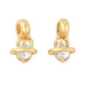 Brass Micro Pave Cubic Zirconia Pendants