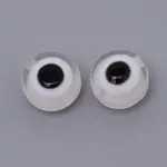 Flat Round Evil Eye Resin Beads