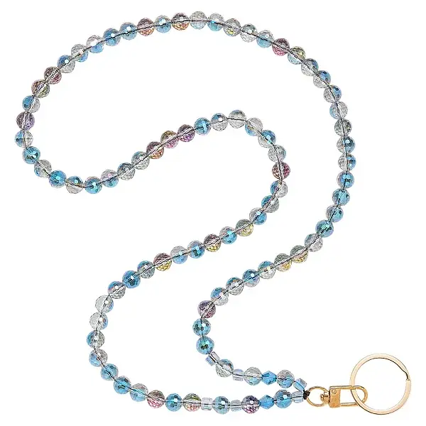 Glass Beads Retractable Badge Reel