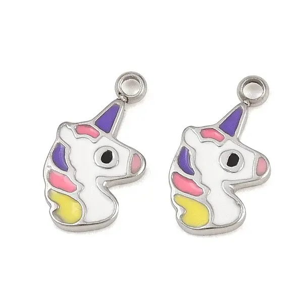 304 Stainless Steel Enamel Charms