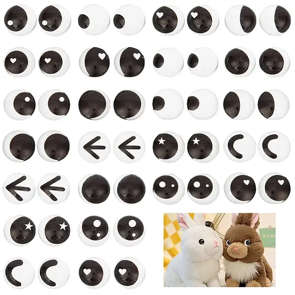 96Pcs 24 Style Glass Doll Craft Eyes Cabochons