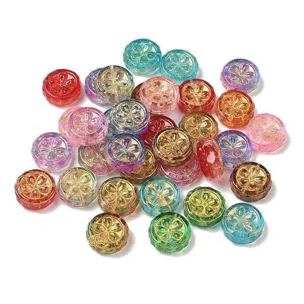 Baking Paint Transparent Glass Beads