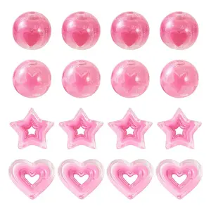 24Pcs 4 Styles Acrylic Beads Sets