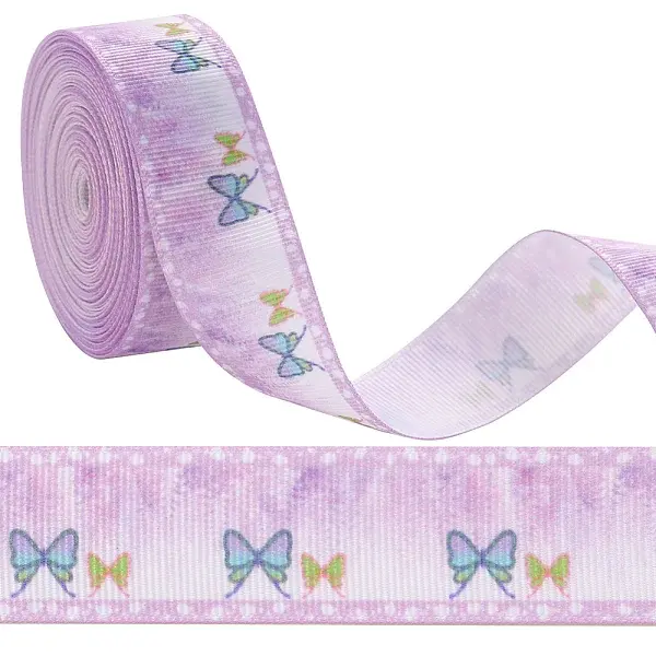 10 Yards Polyester Printed Grosgrain Ribbon