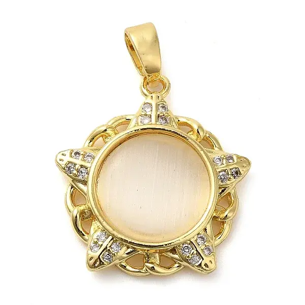Brass Micro Pave Cubic Pendants