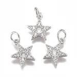 Brass Micro Pave Cubic Zirconia Charms