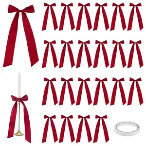 8Pcs Polyester Ribbon Bowknot Decoration