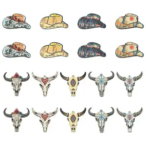 18Pcs 9 Styles Wooden Pendants