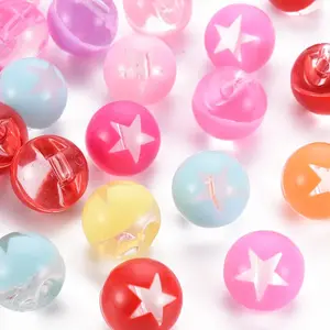 1-Hole Transparent Acrylic Buttons