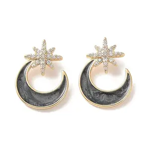 Brass Micro Pave Clear Cubic Zirconia Pendants