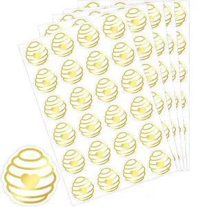 Honeycomb Gold Foil Self-adhesive Stickers