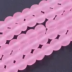 Baking Paint Transparent Glass Bead Strands