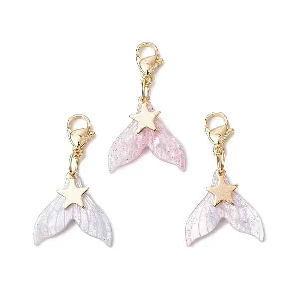 Mermaid Tail Resin Pendant Decorations