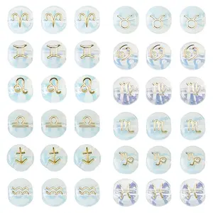 36Pcs 12 Styles Glass Beads