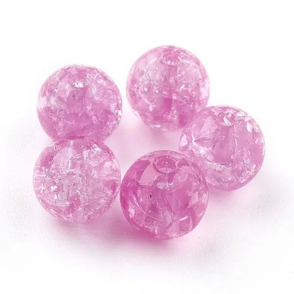 Transparent Crackle Acrylic Beads