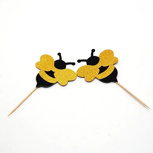 Paper Bee Cake Insert Card Decoration