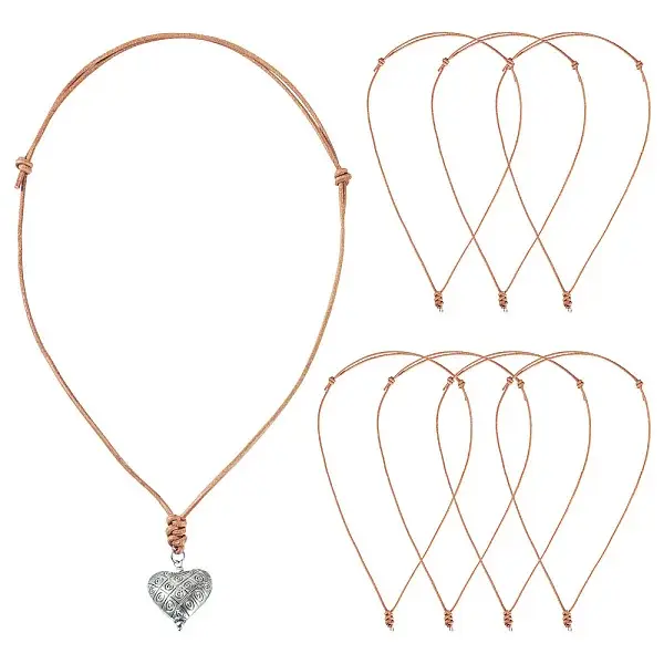 20Pcs Adjustable Cowhide Leather Cord Necklace Making