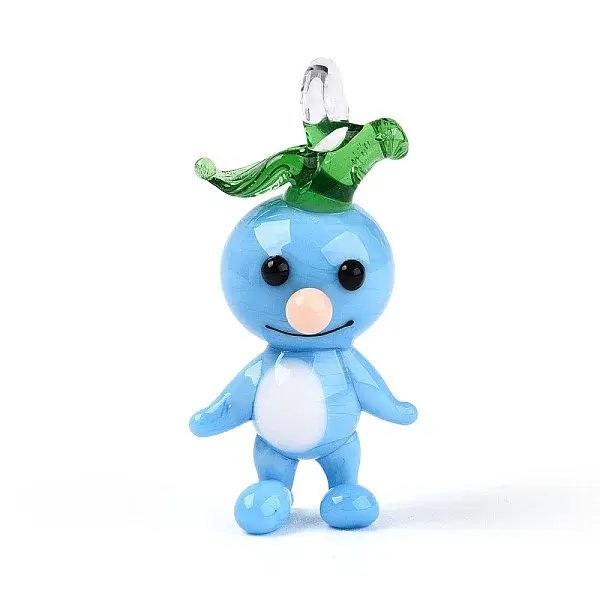 Handmade Lampwork Cartoon Radish Pendants