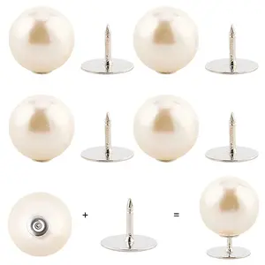 20Pcs ABS Plastic Pearl No Sewing Buttons