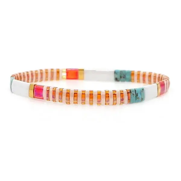 Bohemian Glass Seed Beaded Stretch Bracelets