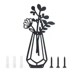 Iron Wall Art Vase Flowers