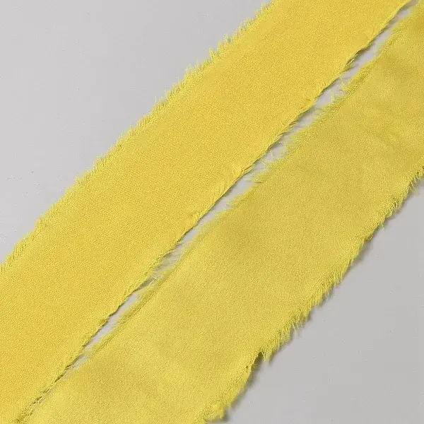 5M Polyester Satin Frayed Ribbon