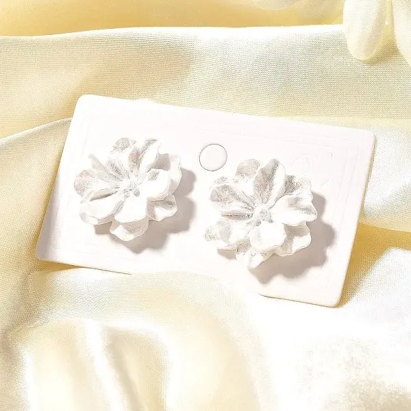 Alloy & 925 Sterling Silver & Acrylic Stud Earrings