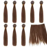 Plastic Long Straight Hairstyle Doll Wig Hair