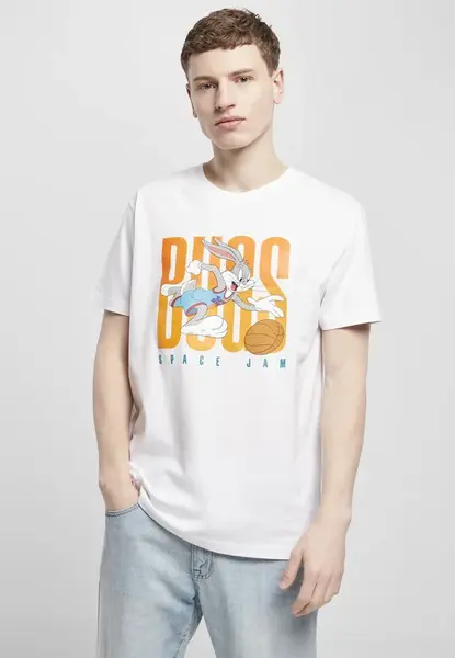 Space Jam Big Bugs Playing Tee white