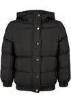 Dívčí bunda Puffer s kapucí černá