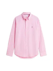 TOMMY HILFIGER Košeľa 'FLEX'  ružová / biela