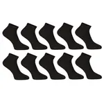 Nedeto 10PACK ponožky nízké bambusové černé (10PBN01) M
