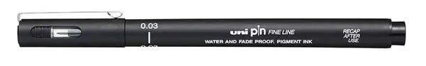 Černý liner Uni Pin 200 – 0,03mm