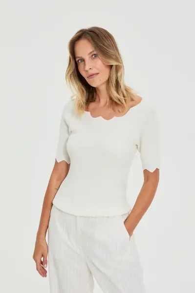 Dámský svetr Marisse L-SW-4907 Off White