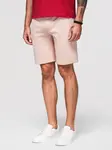 Ombre Men's knit shorts with drawstring and pockets - powder pink