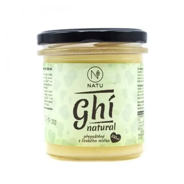 NATU Přepuštěné máslo Ghí natural 350 ml