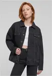 Dámská oversized džínová bunda z 90. let - černá sepraná