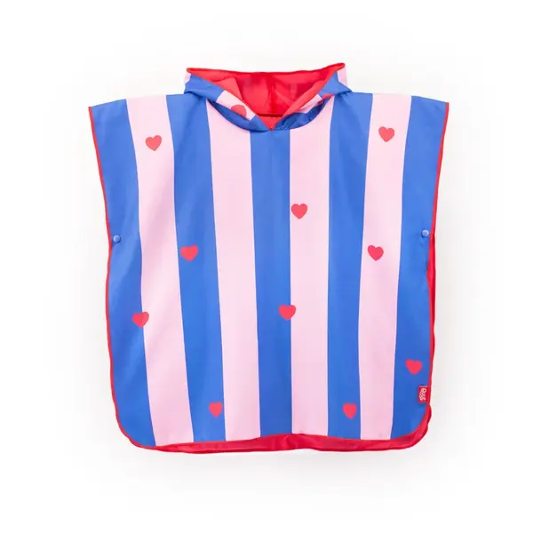 Quut Dětské plážové pončo - Cherry Red
