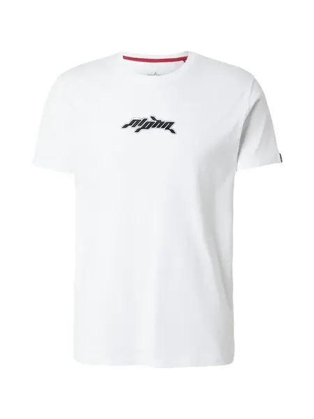 ALPHA INDUSTRIES Tričko  čierna / biela