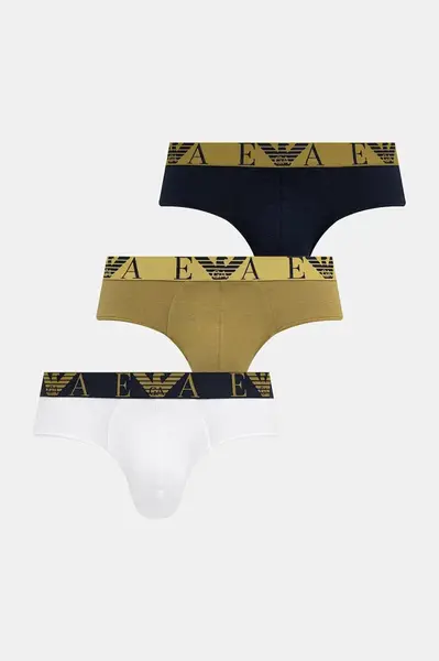 Emporio Armani Underwear slipy pánské bavlněné s elastanem 3-pack