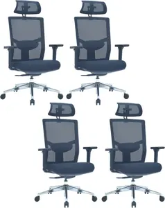 LTC 4PACK Ergonomická kancelářská židle VICTORY ERGO černá (4 ks)