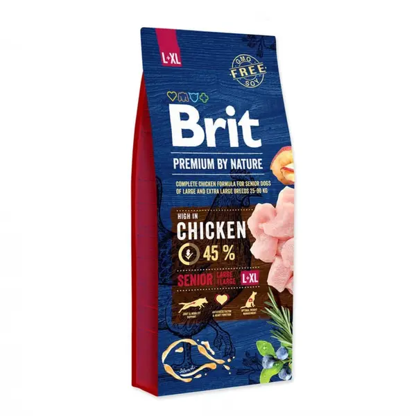 Brit Premium by Nature Senior L+XL 15 kg | Granule pro psy