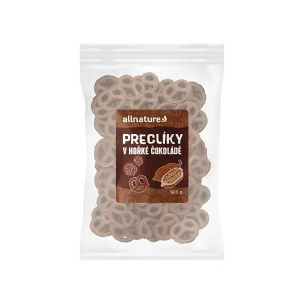 ALLNATURE Preclíky v hořké čokoládě 500 g