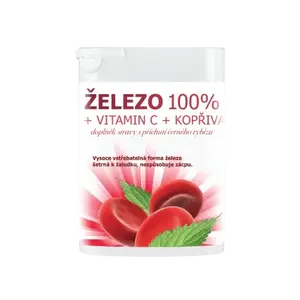 RAPETO Železo 100% + vitamín C + kopřiva 90 tablet