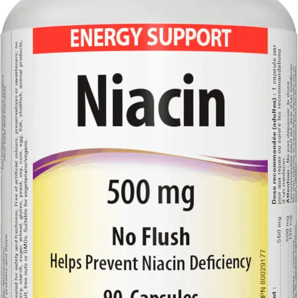WEBBER NATURALS Niacin 500mg 90 kapslí
