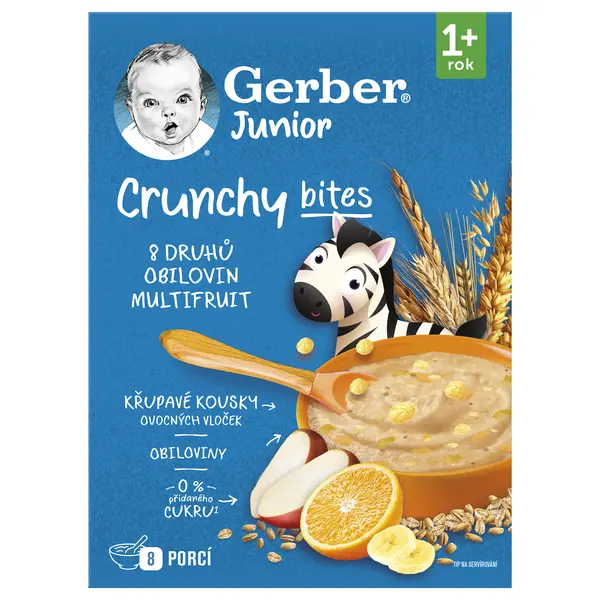 GERBER Junior nemléčná kaše ovocná s křupavými kousky 200 g