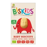 BELKORN BISkids BIO dětské celozrnné sušenky Natural 6M+ 120 g