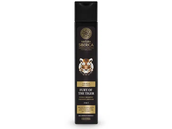 NATURA SIBERICA Energizující šampon na vlasy a tělo 2v1 Nezkrotnost tygra 250 ml