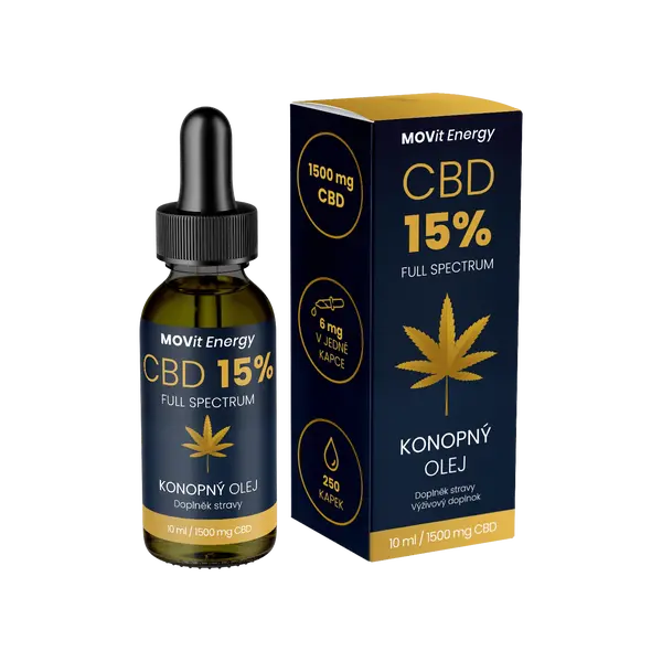 MOVIT ENERGY CBD 15% Full Spectrum Konopný olej 10 ml